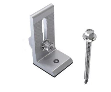 Cărlig de L tablă trapezoidală, pentru şină montată lateral, cu şuruburi şi piuliţe